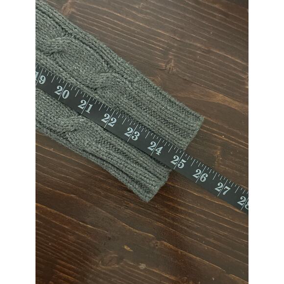 VTG Ralph Lauren Cotton Cable Knit Turtleneck Sweater M Grey Classic Preppy - Picture 11 of 13